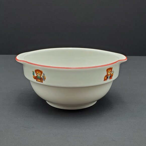 Reutter Teddy Bear Balloons Child's Cereal Snack Bowl Children's Porridge Dish - Picture 2 of 8